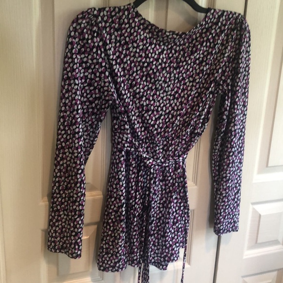 Michael Kors womans Black and White  Check Wrap Dress Size Small - Picture 4 of 5